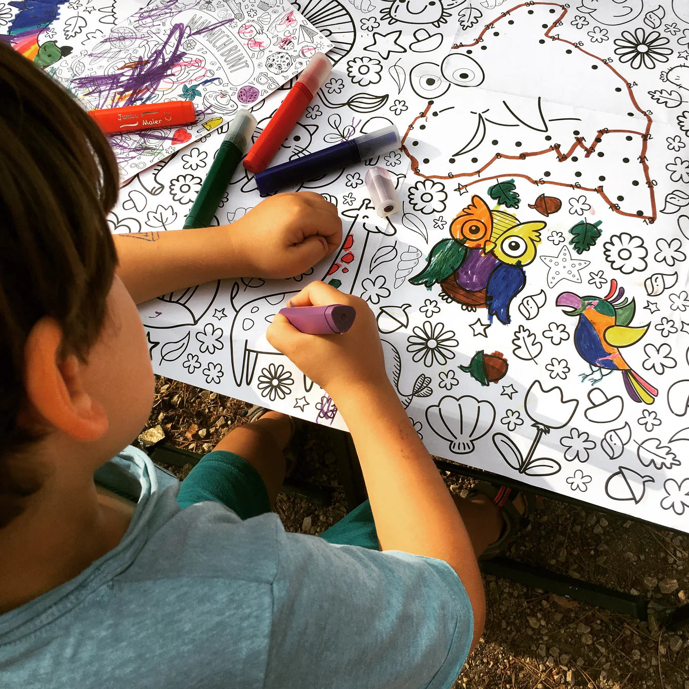 O'Shea Tischdecke zum Ausmalen Tiere und Natur