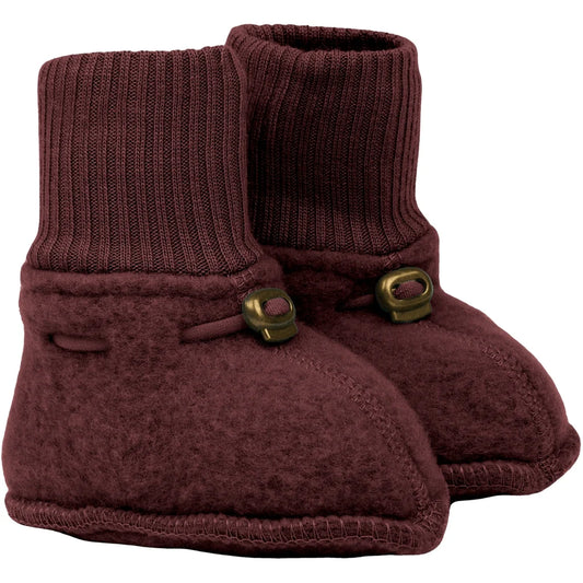 Mikk-Line Hauslatschen aus Wolle Rum Raisin