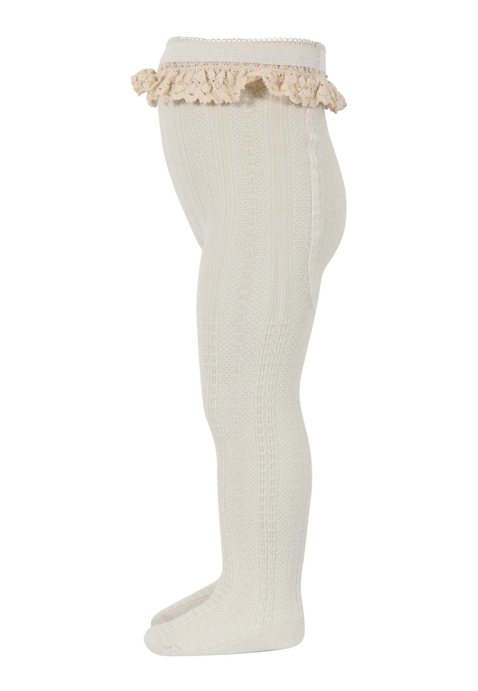 Mp Denmark Berta Strumpfhose mit Spitze, Ecru