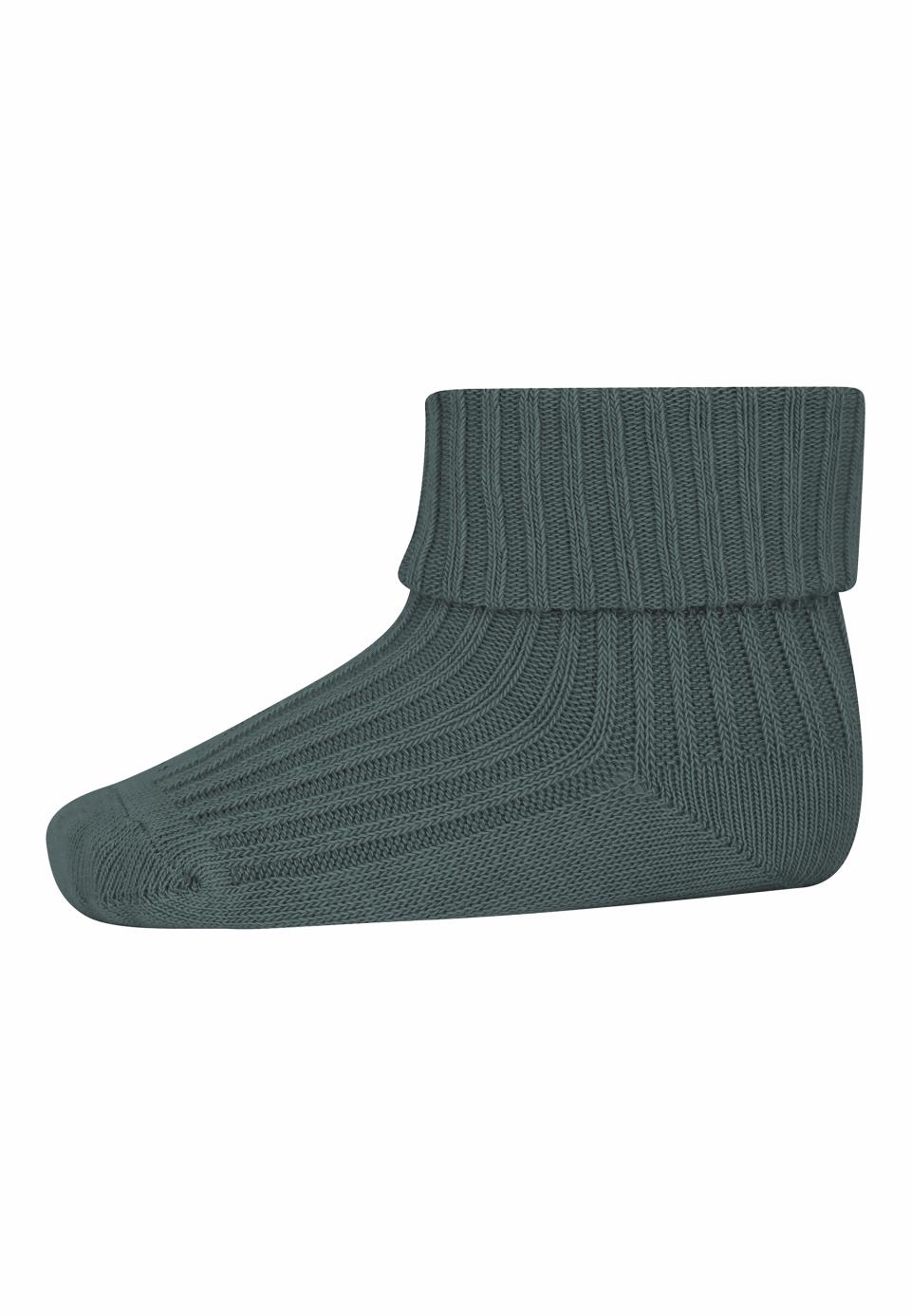 Mp Denmark gerippte Babysocken aus Baumwolle, north atlantic