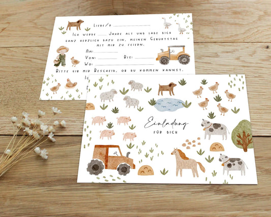 Heeaven Einladungskarte Bauernhof