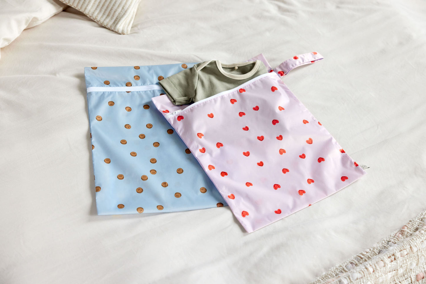 Lässig Wet-Bags, Nasstasche, 2er-Pack, Set, Happy Rascals Heart Lavender