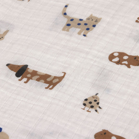 Lässig Mulltücher 3er Set 85 x 85 cm - Little Mateys, Royal Blau