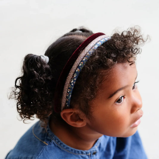 Mimi & Lula Haarreif Set 3er Pack, weinrot, glitzer, blau