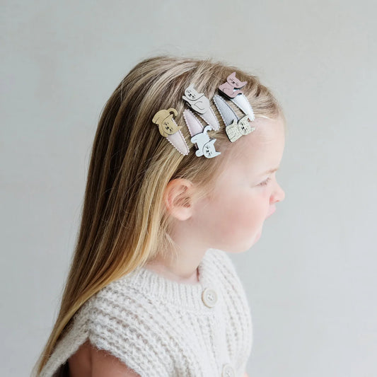 Mimi & Lula Haarspangen Katzen, pastell Glitzer, 5er Pack