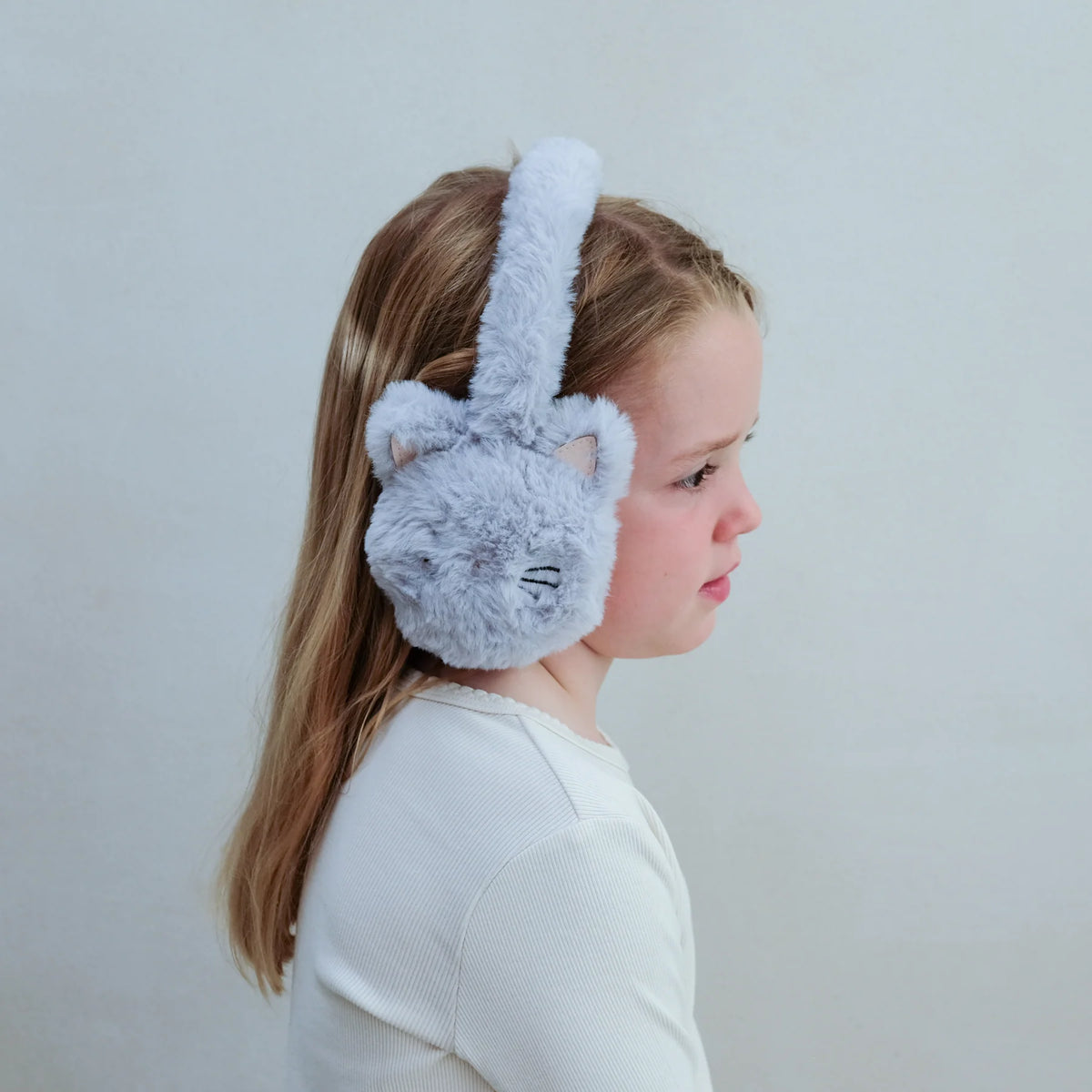 Mimi&Lula Kittycats Earpuffs, Katzen Ohrenwärmer weiß