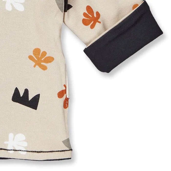 Sense Organics Felix Baby Wendeshirt Black+Bear/ Abstract shape