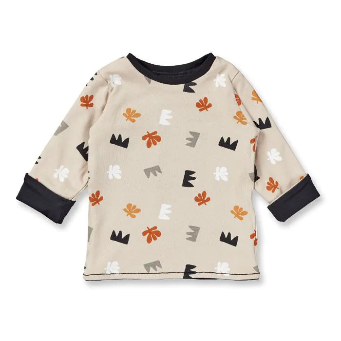 Sense Organics Felix Baby Wendeshirt Black+Bear/ Abstract shape