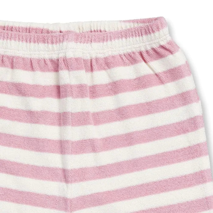 Sense Organics Schlafanzug Long John Retro Terry Pyjama pink stripes tree
