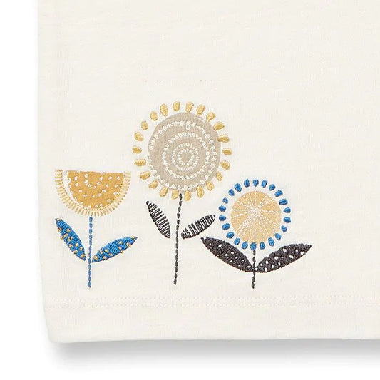 Sense Organics Nana Baby Butterfly Shirt Eggshell Flowers