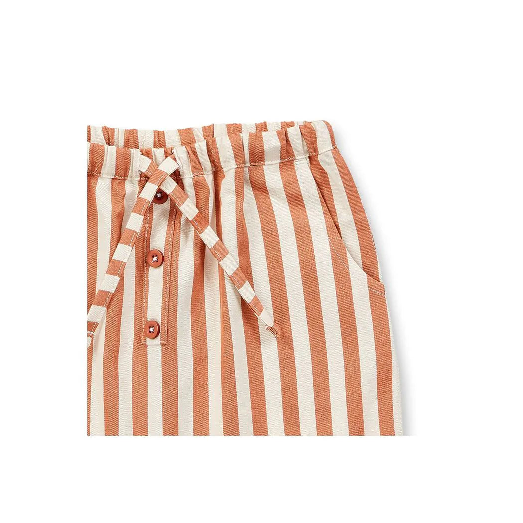 Sense Organics Lei Baby Shorts cinnamon stripes