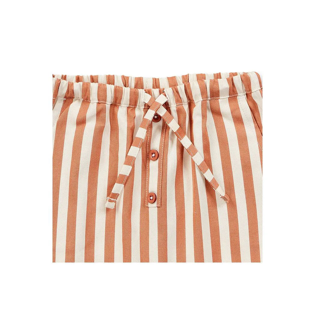 Sense Organics Lei Baby Shorts cinnamon stripes