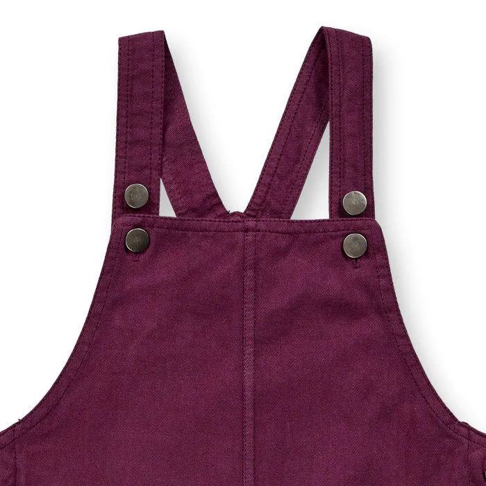 Sense Organics Pia Dungaree Dress, Latzkleid plum, lila