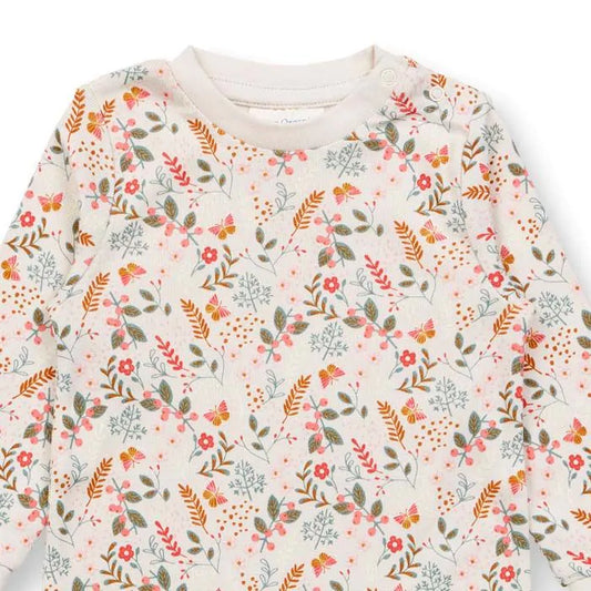 Sense Organics Tona Baby Romper Body, Ditsy Floral Powder