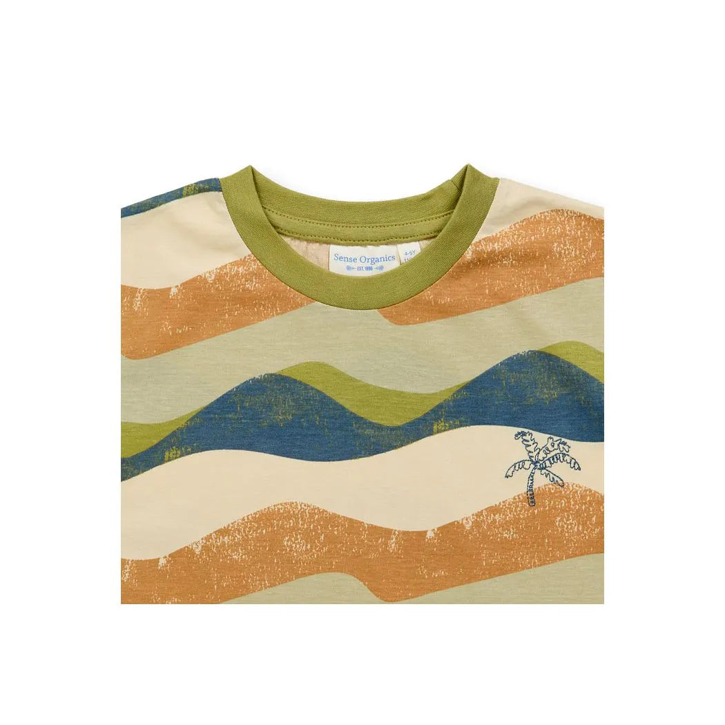 Sense Organics Anton Short Sleeve, T-Shirt, AOP Waves