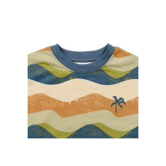 Sense Organics Dari Sweatshirt, AOP Waves