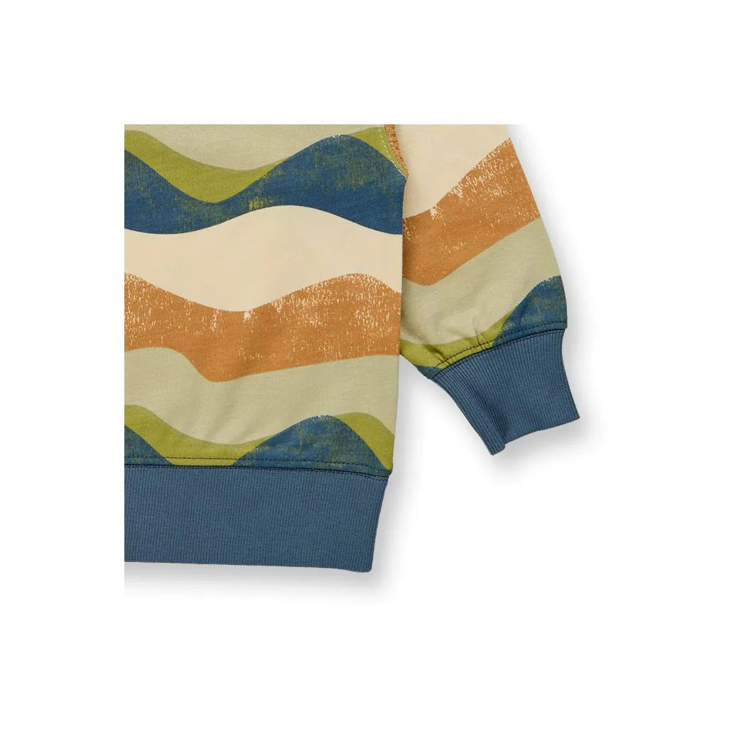 Sense Organics Dari Sweatshirt, AOP Waves