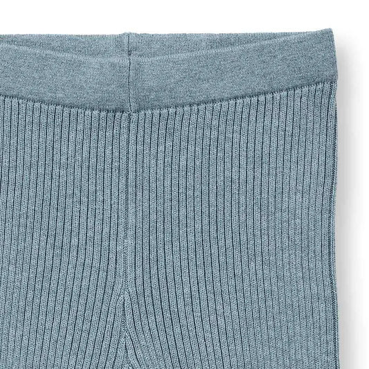 Sense Organics Yuma Knitted Leggings, Strickleggings gerippt, sage melange, graunlau