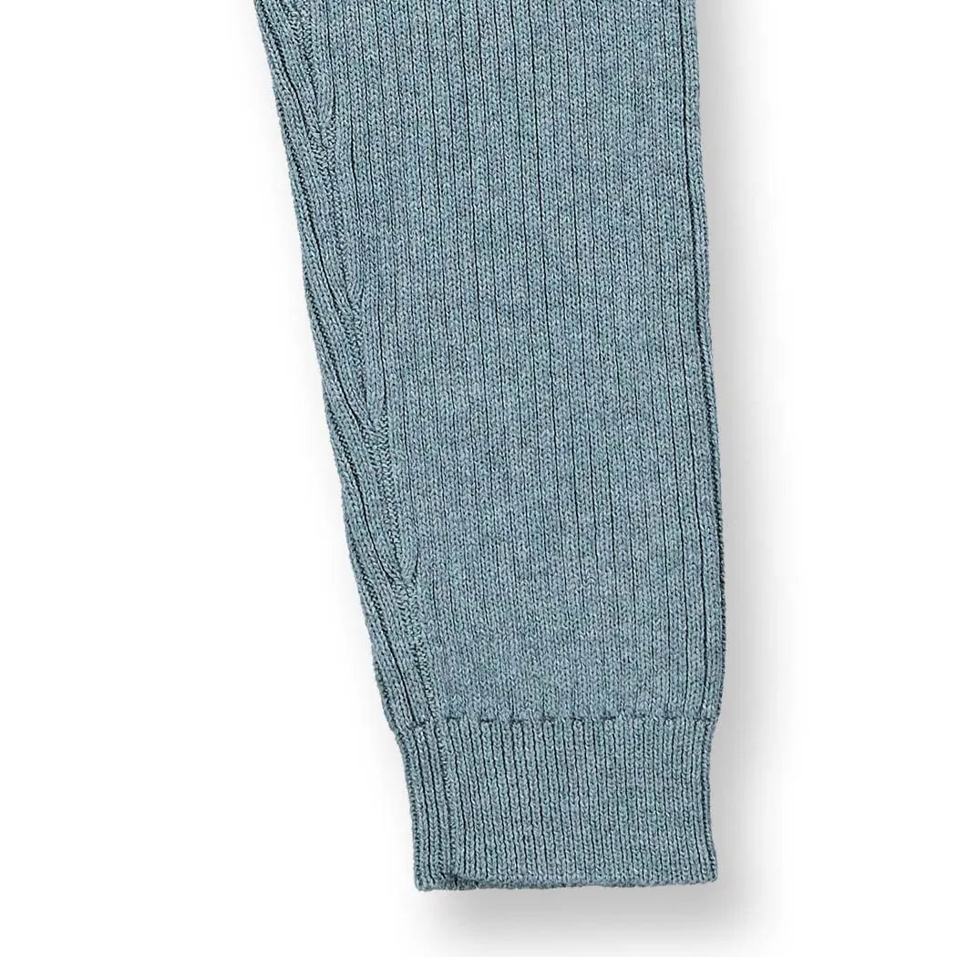 Sense Organics Yuma Knitted Leggings, Strickleggings gerippt, sage melange, graunlau