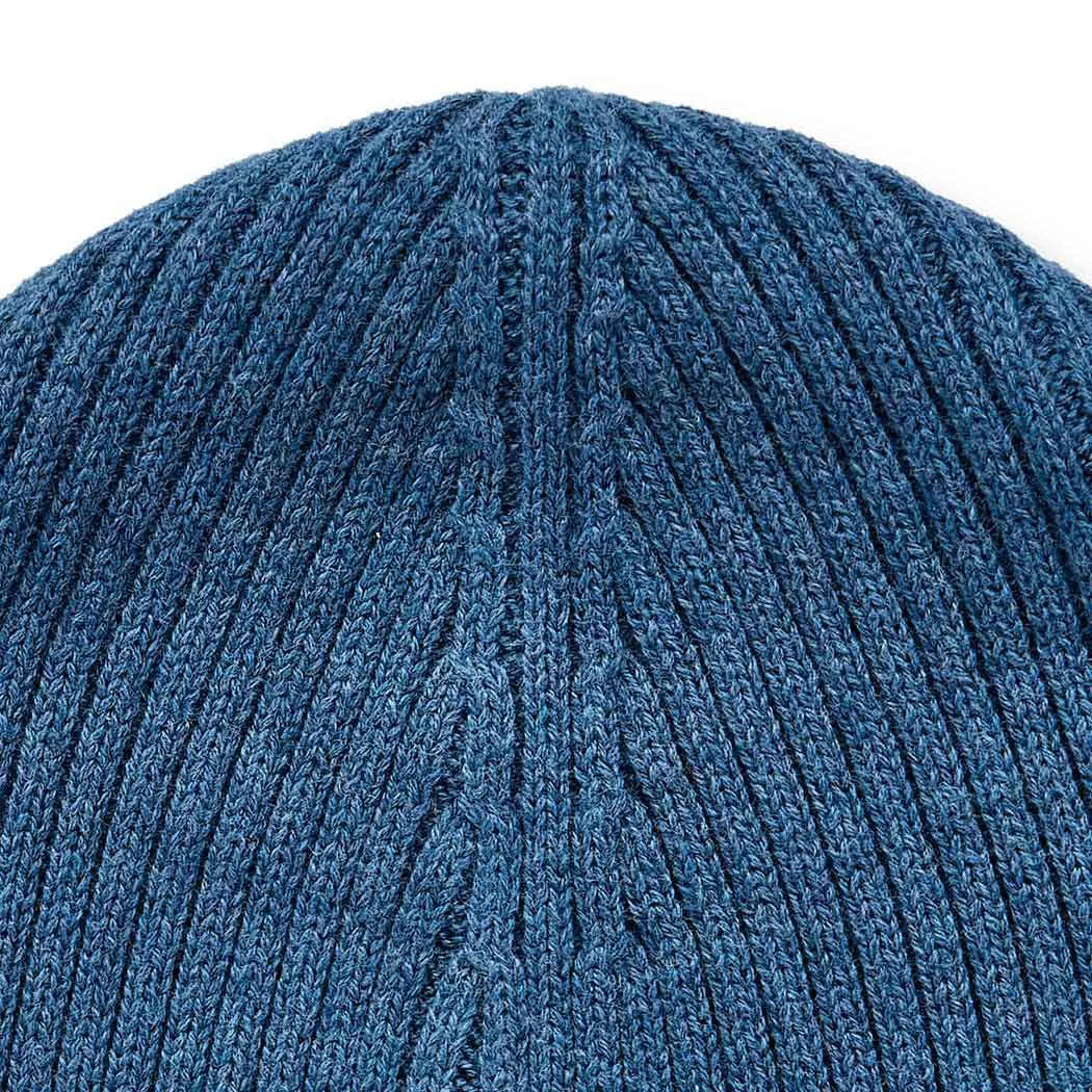 Sense Organics Moko Knitted Hat, Strickmütze, Teal Melange + Cream