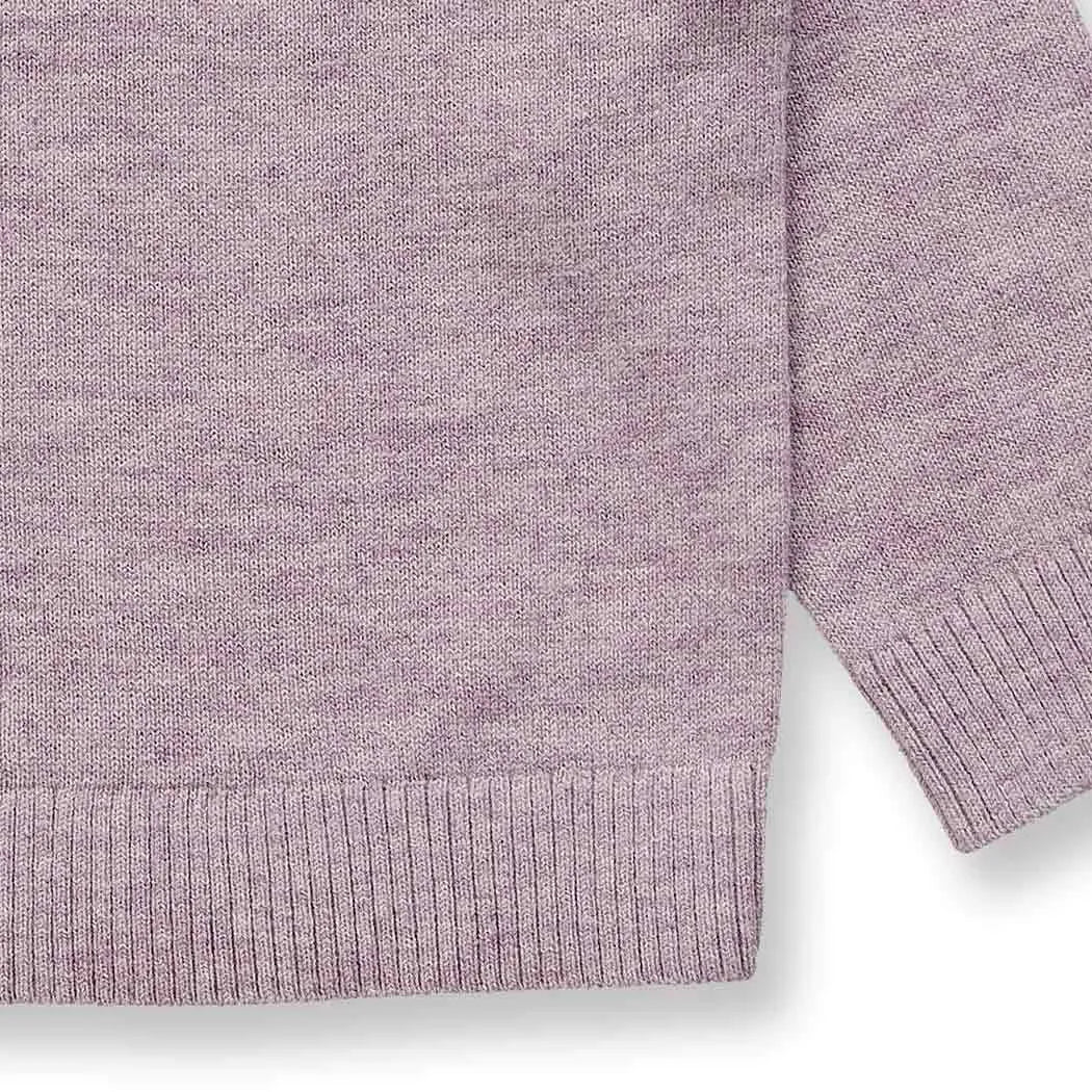 Sense Organics Siroo Baby Knitted Sweater, Wollpullover, mauve melange, Pullover