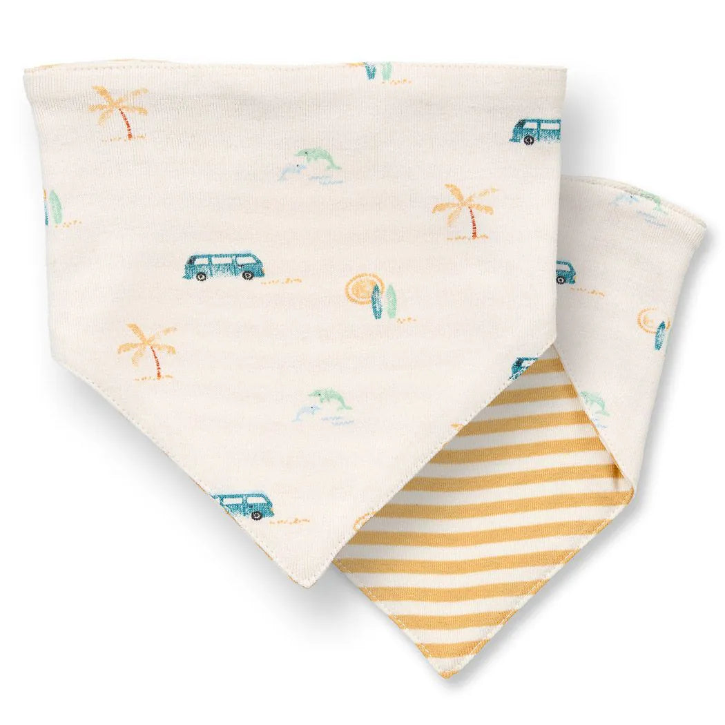 Sense Organics Baby Dreieckstuch mit Camper, Bib, Lätzchen, zum wenden