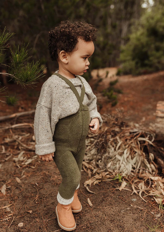 Silly Silas Teddy Leggings Olive