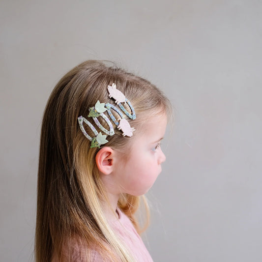 Mimi & Lula Haarspangen, Schwein, Tulpe, 4er Pack