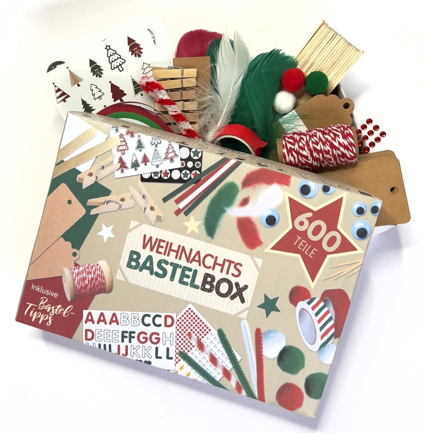 Bell Trade Bastel-Box 600 Teile Weihnachten