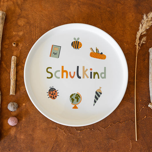 Ava&Yves Porzellan-Set „Schulkind“, Nature Kids, Becher, Teller, Müslischale