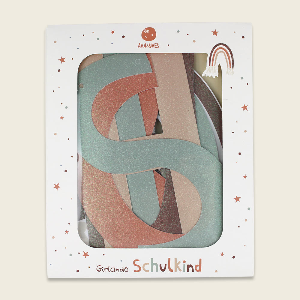 Ava&Yves Girlande Glitzer Schulkind