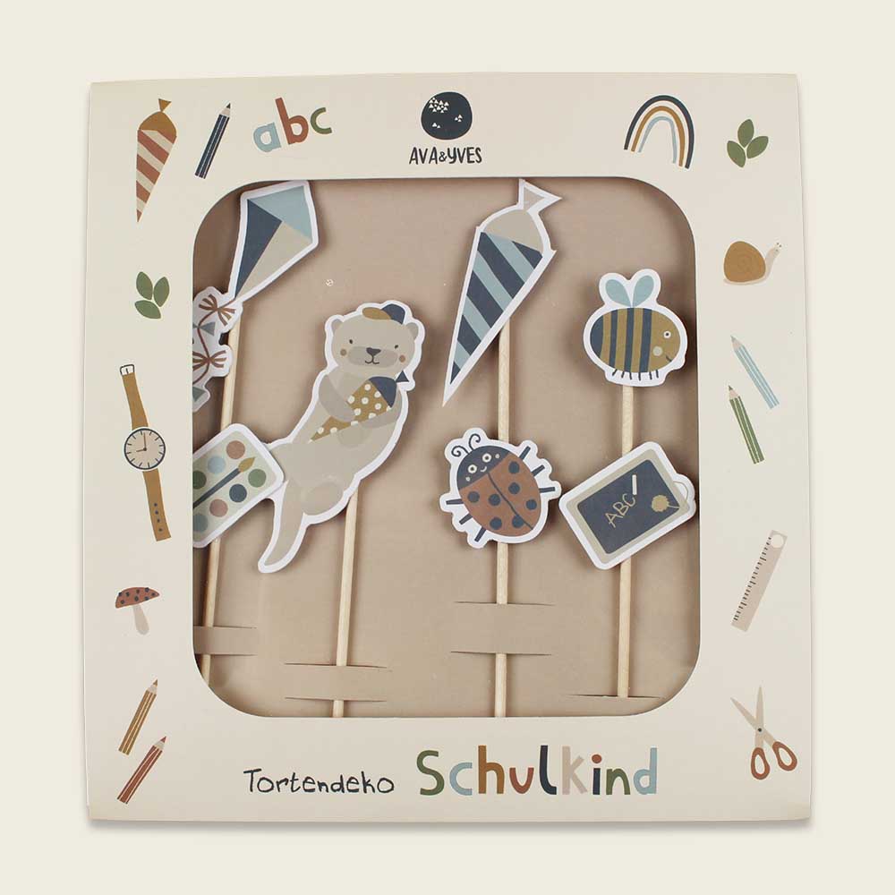Ava&Yves Tortendeko Schulkind Nature Kids