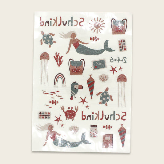 Ava&Yves Tattoos Schulkind mit Glitzereffekt, Under the Sea