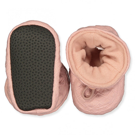 Melton Stoffschuhe Quilted Textile Slippers alt rosa