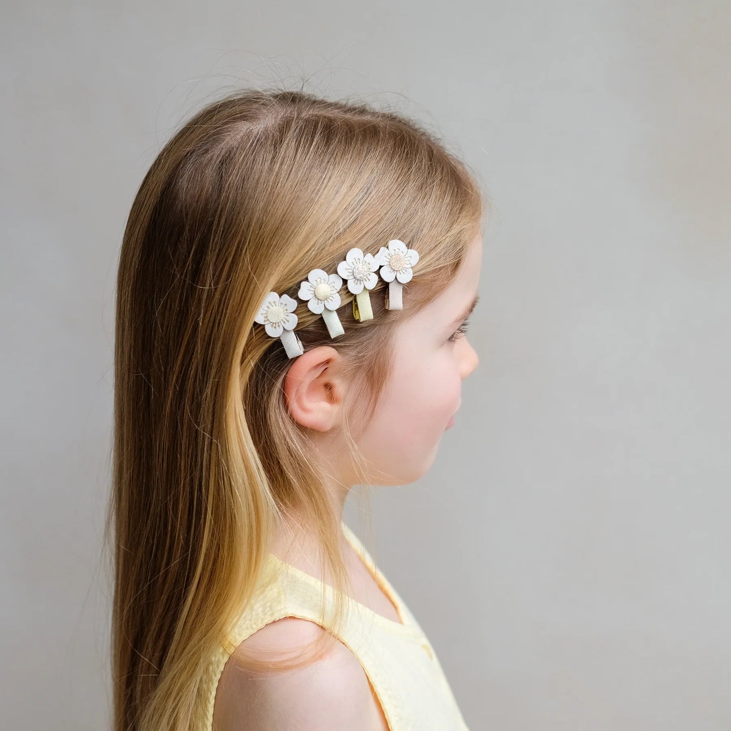 Mimi & Lula Mini Haarspangen, Haarclips, 8er Pack, Blumen weiß