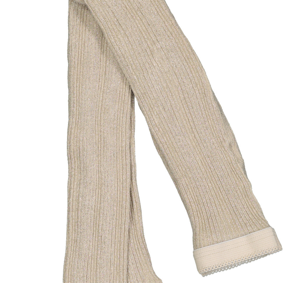 MP Denmark Celosia glitter tights Ecru Glitzerstrumpfhose