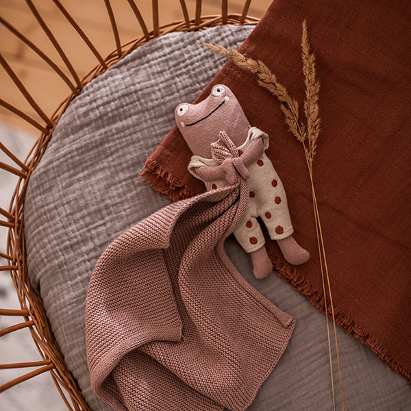 Ava&Yves Kuscheltuch Frosch, pink