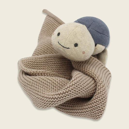 Ava&Yves Kuscheltuch Schildkröte creme-blau