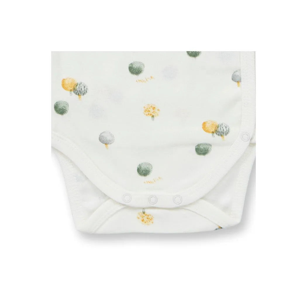 Sense Organics Ygon, Langarmbody, Baby Wrap Body AOP Trees