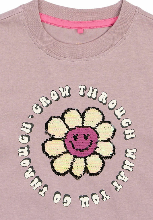 The New TNSkye T-Shirt lavendel, Sea fog, Wendepailletten