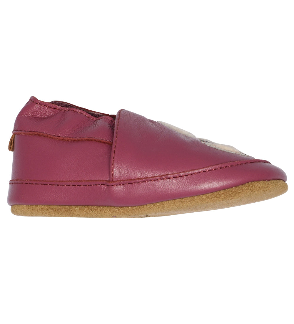 Melton Leder-Krabbelschuhe, Lederschühchen Lama pink
