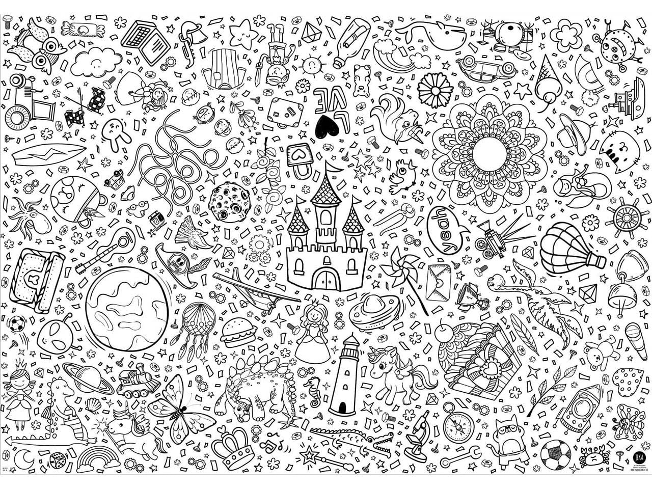 O'Shea Tischdecke zum Ausmalen Fantasie & Entdecker