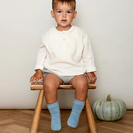 GoBabyGo Rutschfeste Socken aus Baumwolle dusty blue