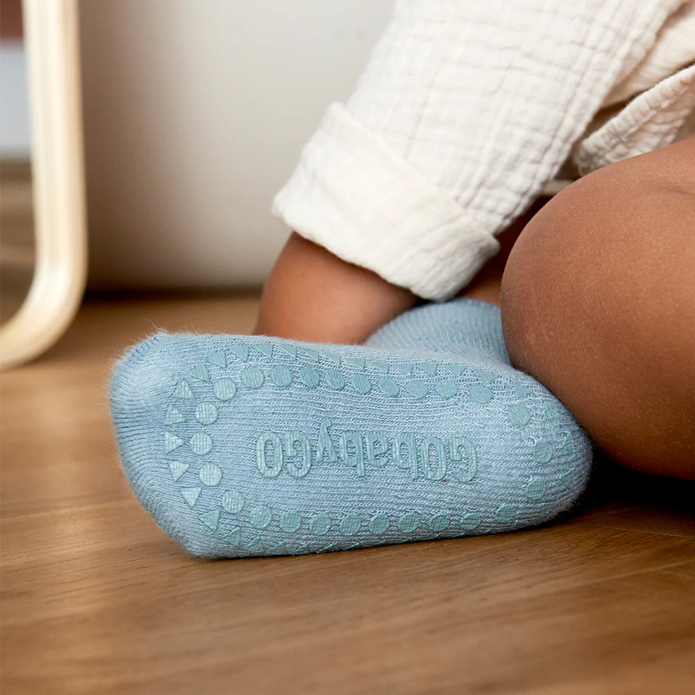 GoBabyGo Rutschfeste Socken aus Baumwolle dusty blue