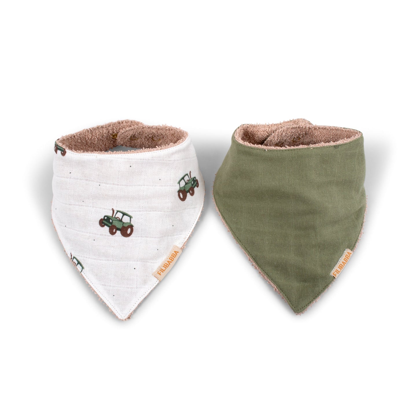 Filibabba Bandana Lätzchen 2er-Pack Traktor