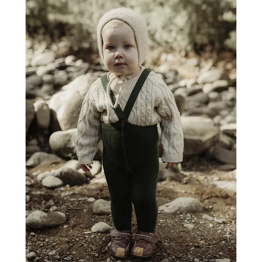 Silly Silas Teddy Strumpfhose forest green