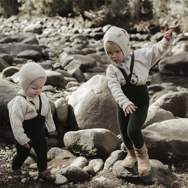 Silly Silas Teddy Strumpfhose forest green