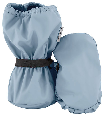 Mikk-Line Regen-Überziehschuhe Footies faded denim, recycled, mit Fleece