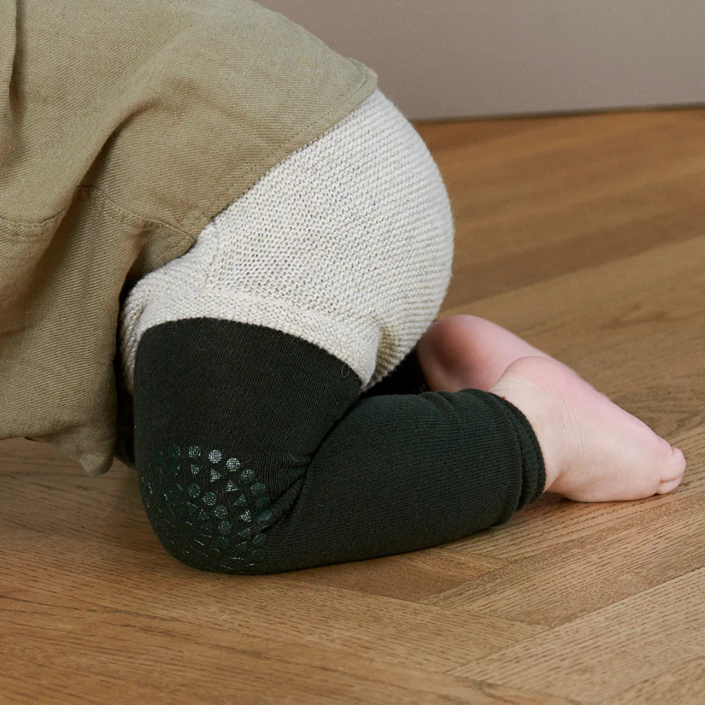 GoBabyGo Krabbelleggings forest green, Baumwolle