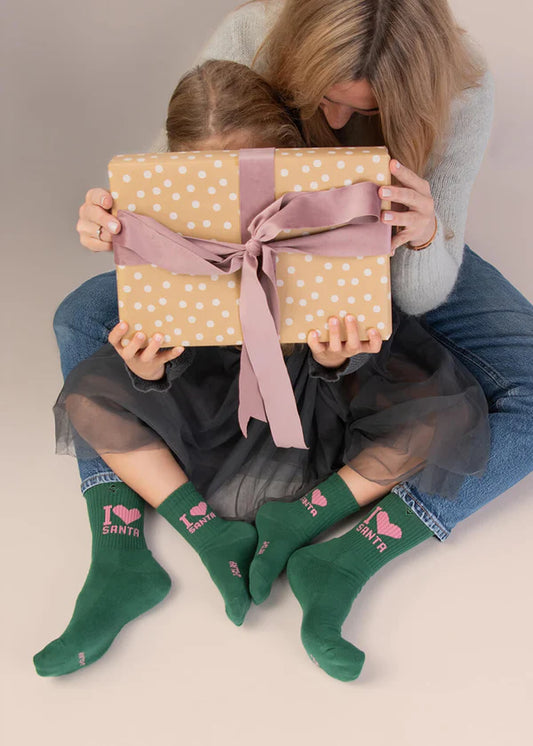 J.Clay Tennissocken I Love Santa Kids, green